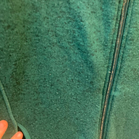 Eddie Bauer Teal/green Full Zip Fleece Jacket With 2 Pockets Stretchy Size Large - Picture 9 of 9